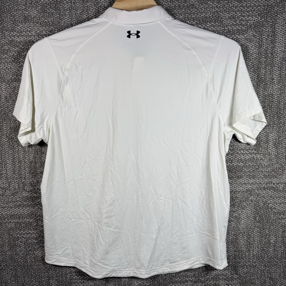 Under Armour Iso Chill Polo Shirt Mens 2XL White Green Lightweight Golf‎ - Picture 4 of 7